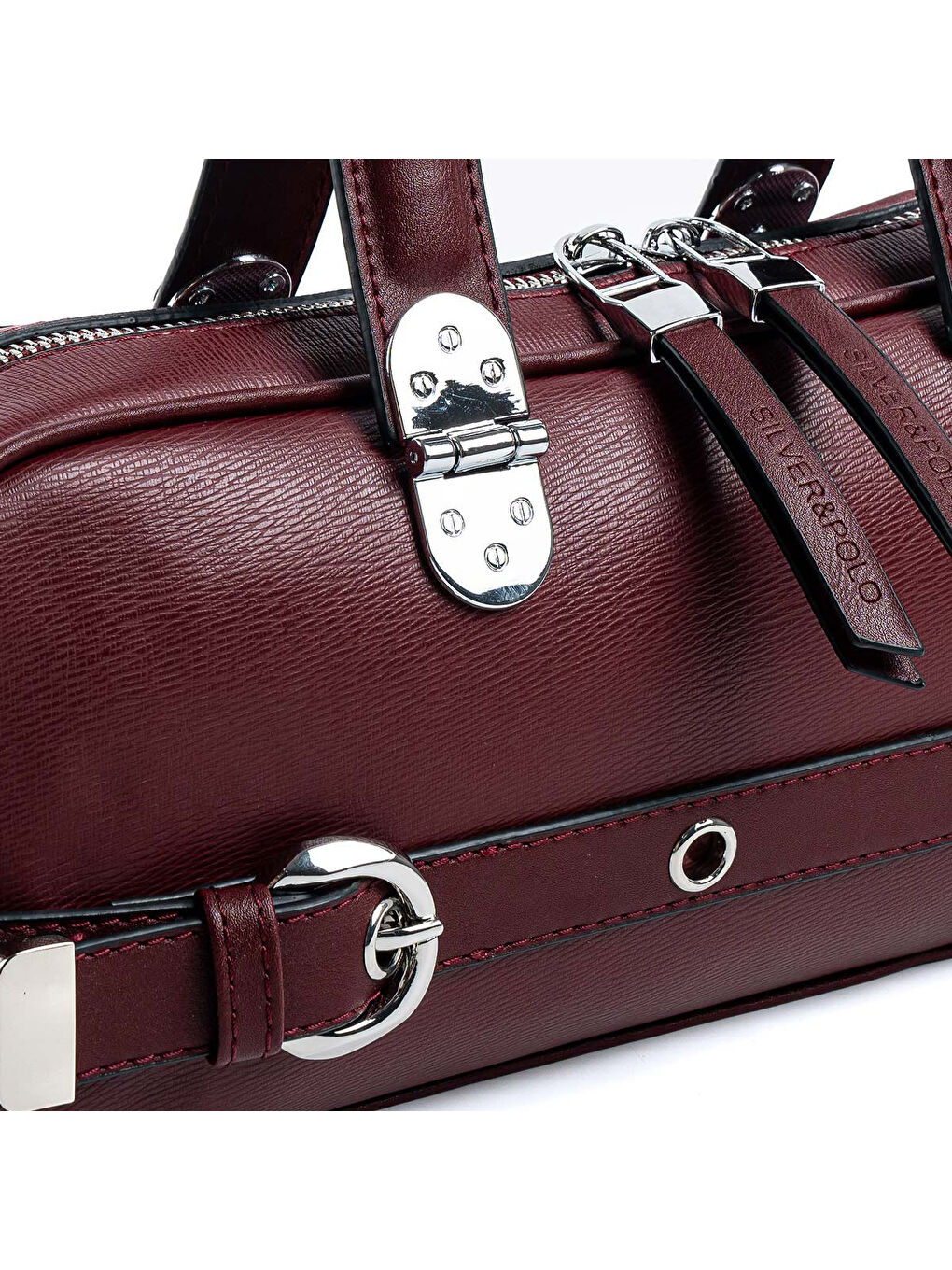 Bordo Kadın Omuz Çantası 1258-48309 SILVER POLO BAYAN ÇANTASI M105 BORDO-NİX BORDO-3
