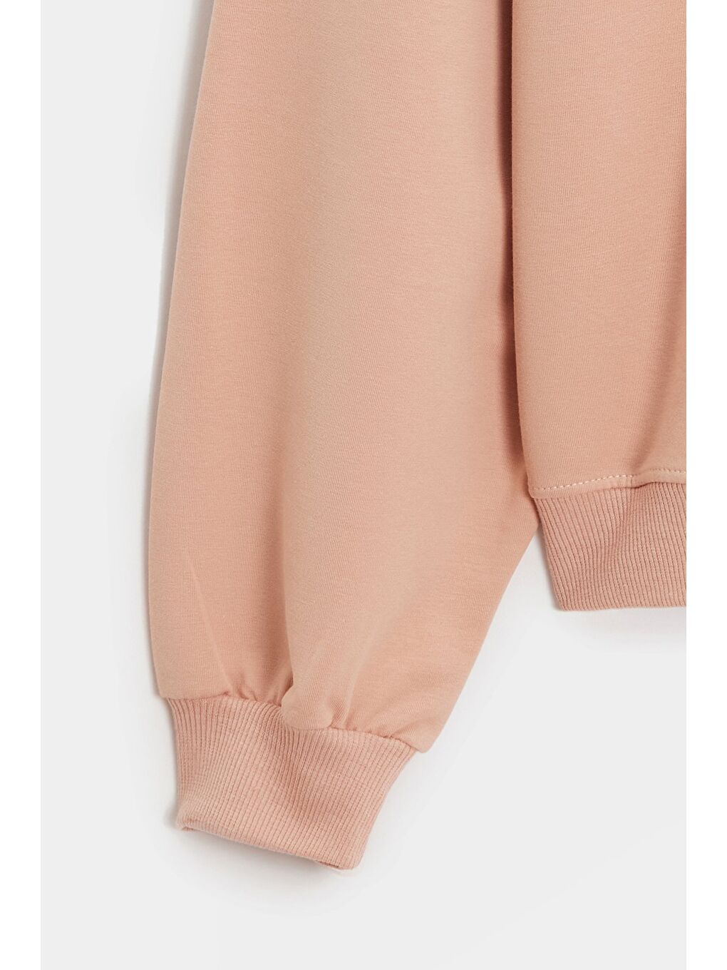 Beyaz Koyu Pudra Kadın Oversize Bisiklet Yaka Basic Casual Sweatshirt-2