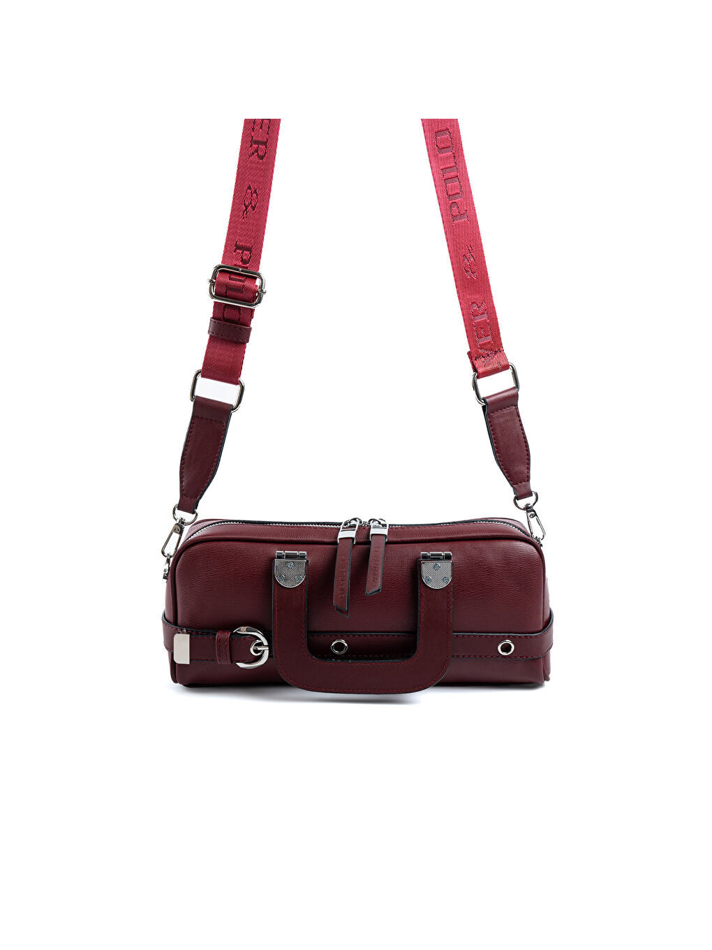 Bordo Kadın Omuz Çantası 1258-48309 SILVER POLO BAYAN ÇANTASI M105 BORDO-NİX BORDO-5