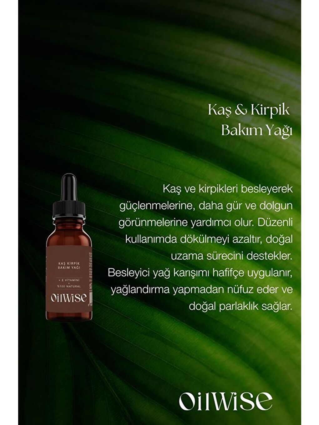 Güçlendirici ve Besleyici Kaş Kirpik Bakım Yağı 30 ml-1