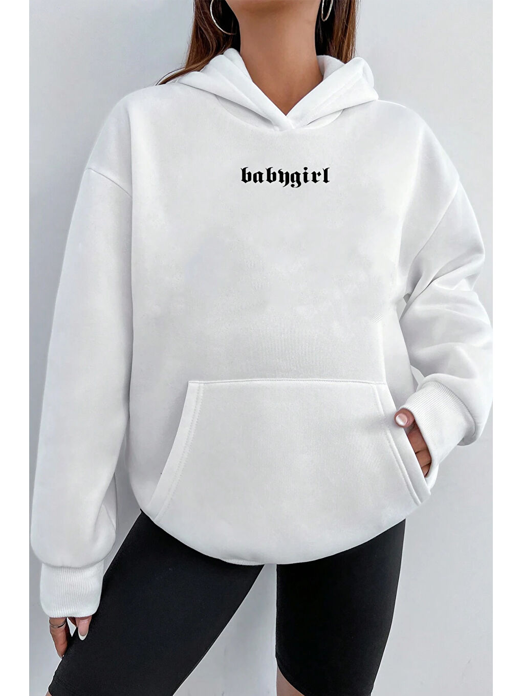 uyguntarz Beyaz Baby Girl Baskılı Sweatshirt