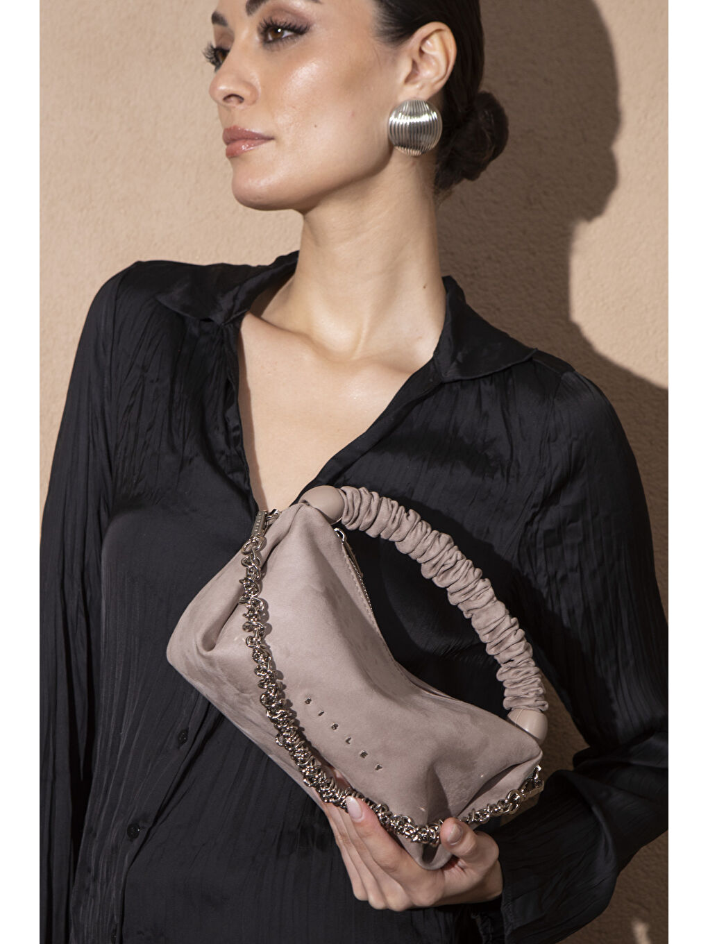 Bej Kadin El Çantasi Ten SLY173