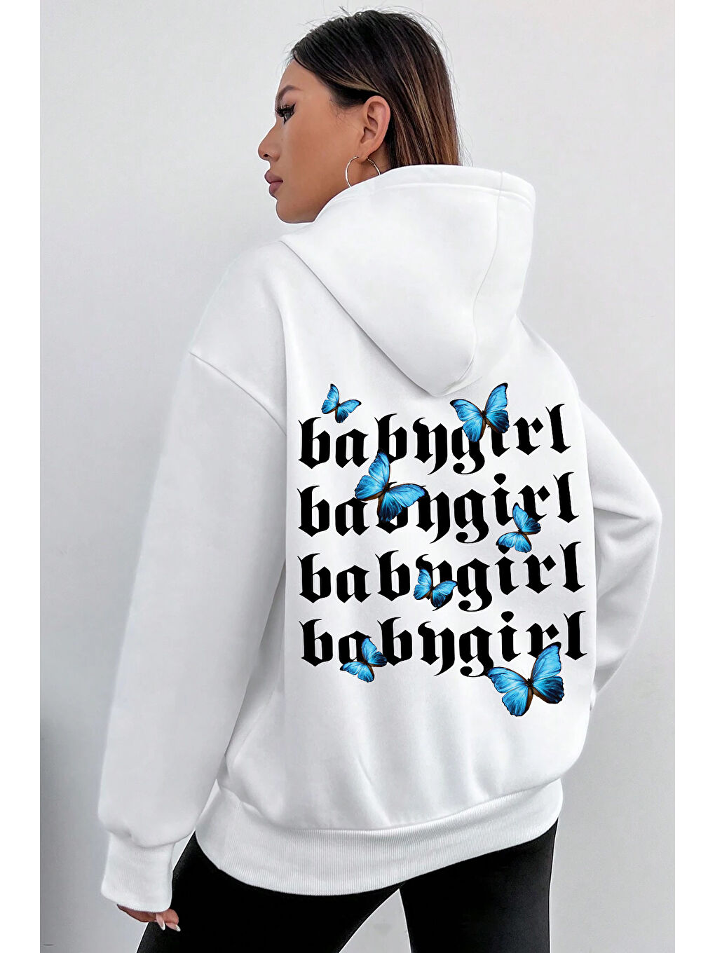 uyguntarz Beyaz Baby Girl Baskılı Sweatshirt - 1