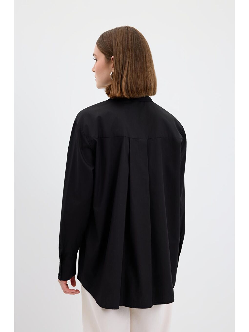 Pamuk Basic Gömlek Siyah-5