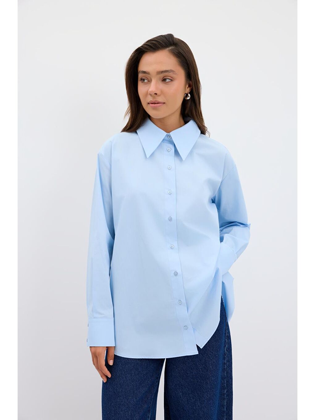 Pamuk Basic Gömlek Mavi