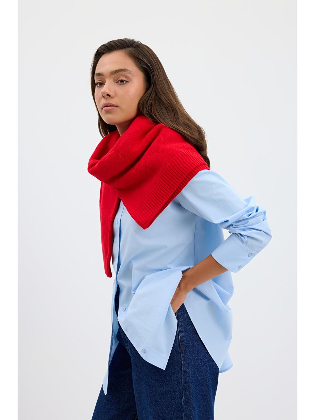 Pamuk Basic Gömlek Mavi-5