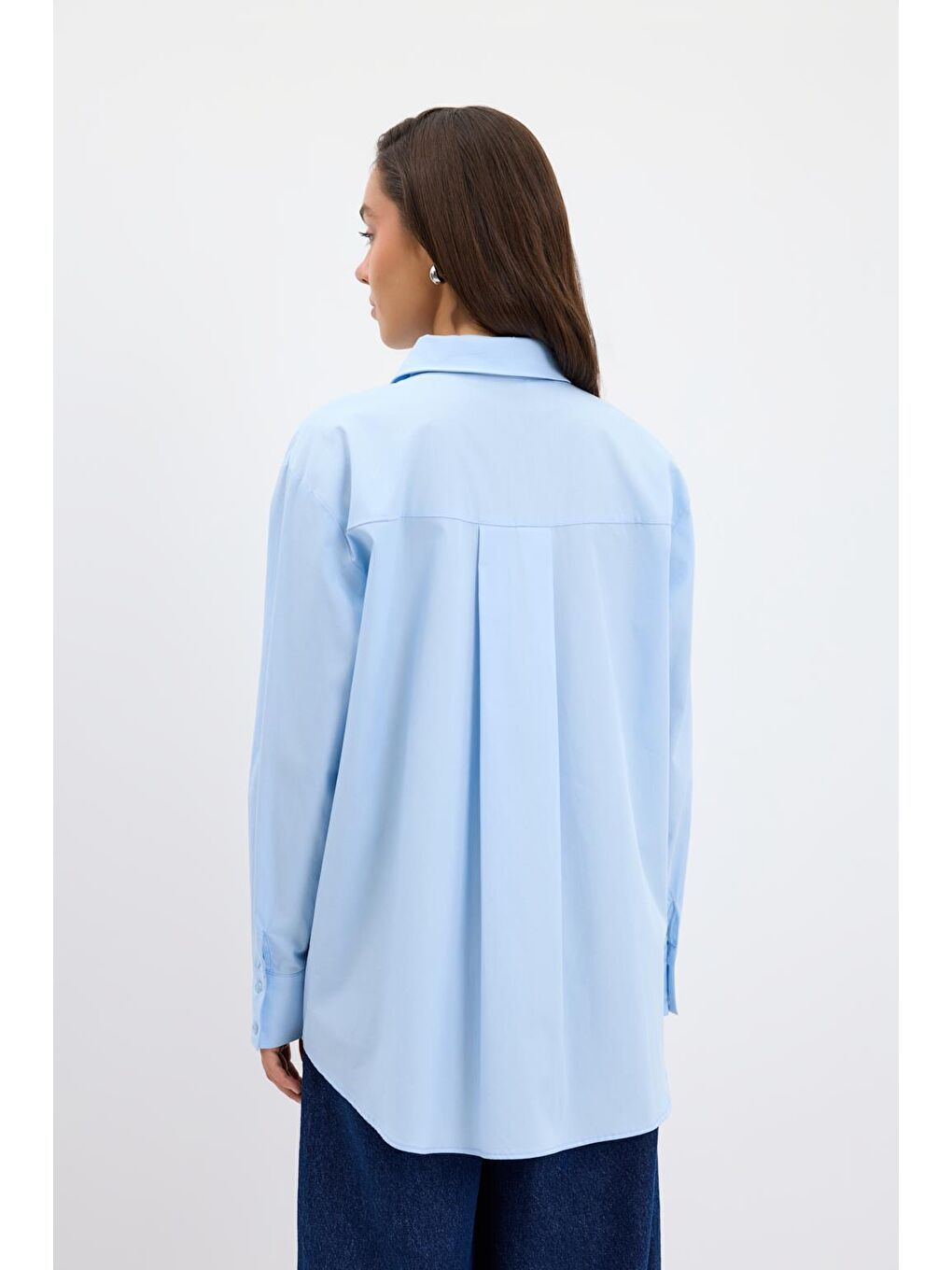 Pamuk Basic Gömlek Mavi-6