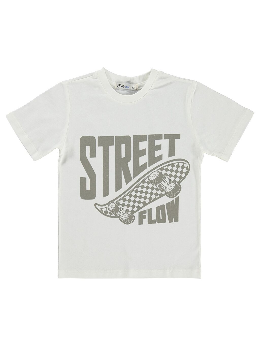 Boys Çift Cepli Tişörtlü 2-5 Yaş Gömlek - Gri 2-3 Yaş-2