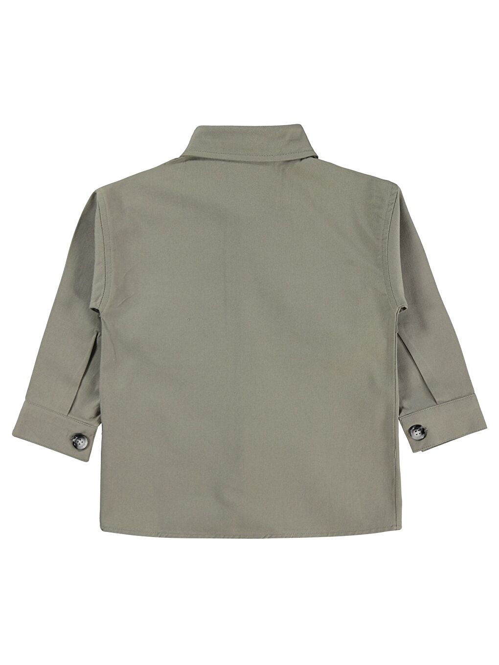 Boys Çift Cepli Tişörtlü 2-5 Yaş Gömlek - Gri 2-3 Yaş-3