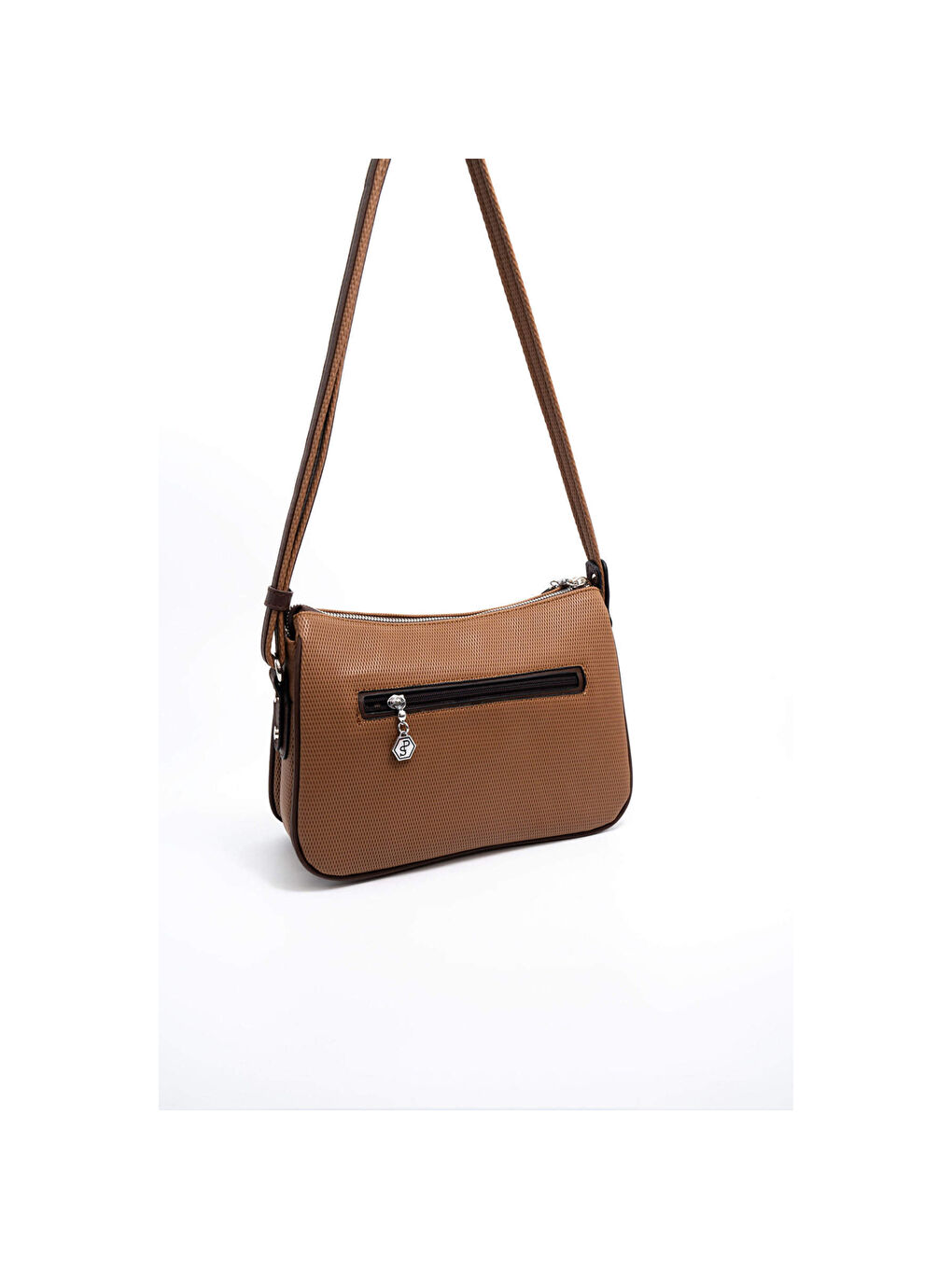 Kahverengi Kadın Çapraz Çanta 818-45669 SILVER POLO ÇAPRAZ BAYAN ÇANTASI M86 KARAMEL-MAT KAHVE-3
