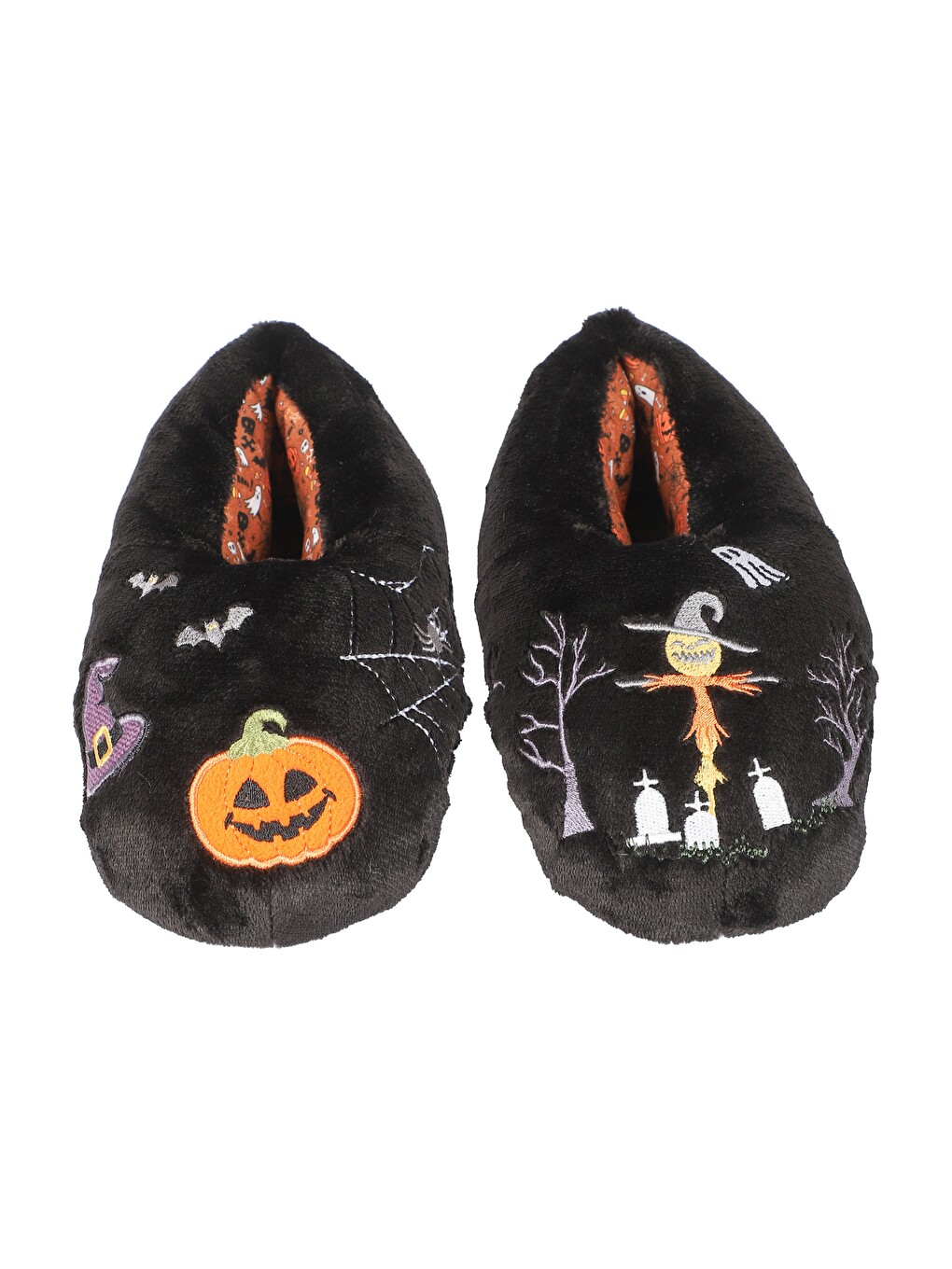 Siyah Çocuk Halloween Figürlü Panduf - Spooky
