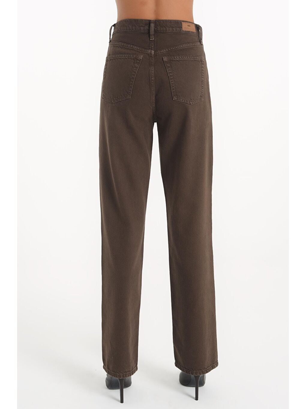 Diana Kahverengi Yüksek Bel Dad Straight Fit Jean Pantolon C 4517-037-3