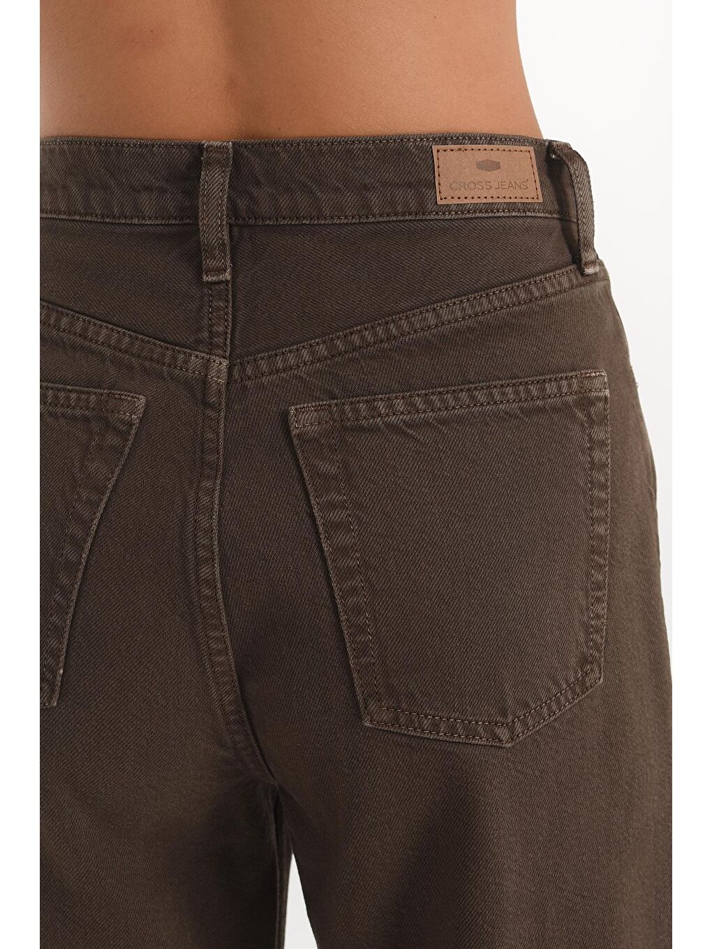 Diana Kahverengi Yüksek Bel Dad Straight Fit Jean Pantolon C 4517-037-4