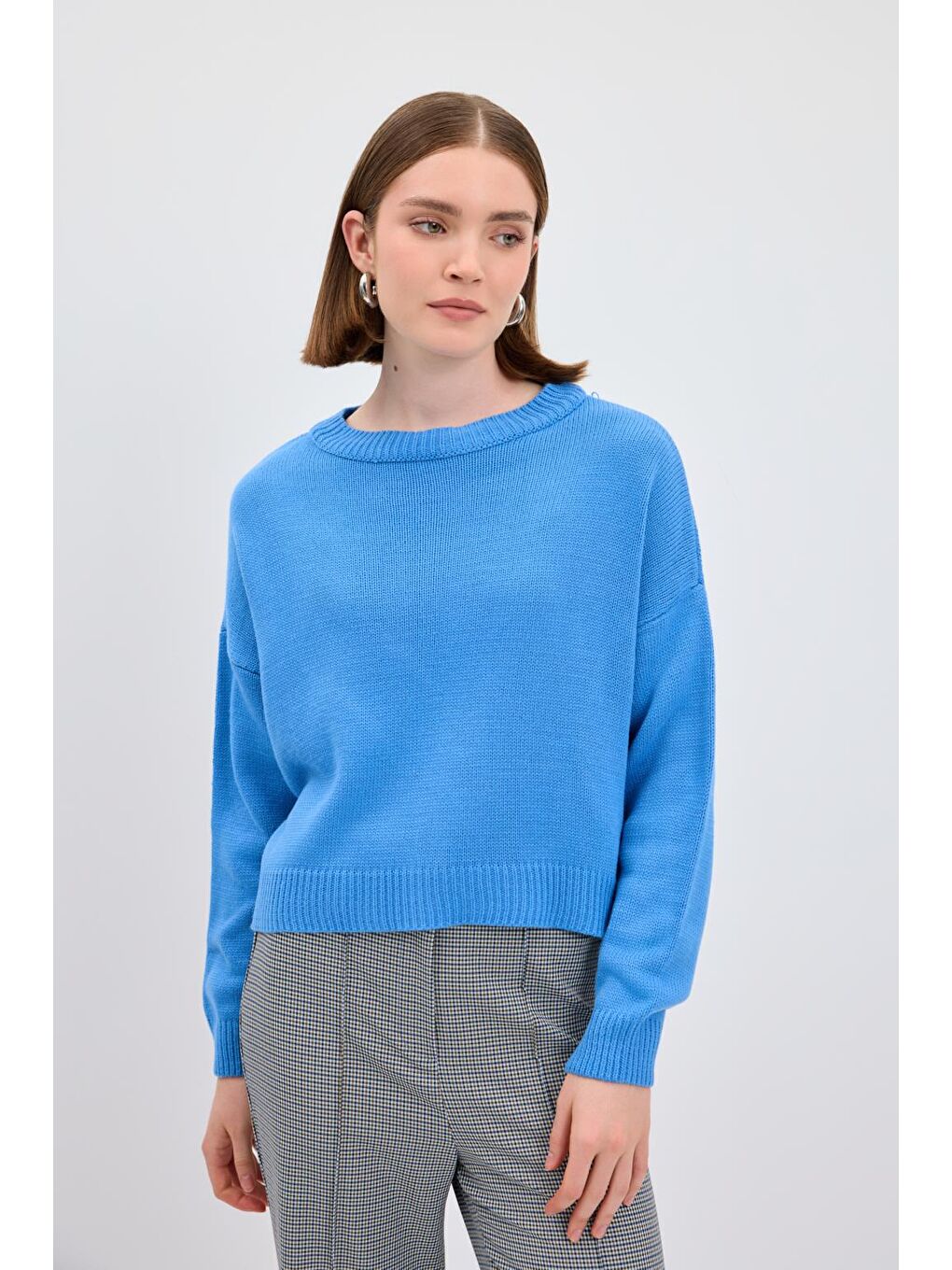 Basic Triko Kazak Mavi-1