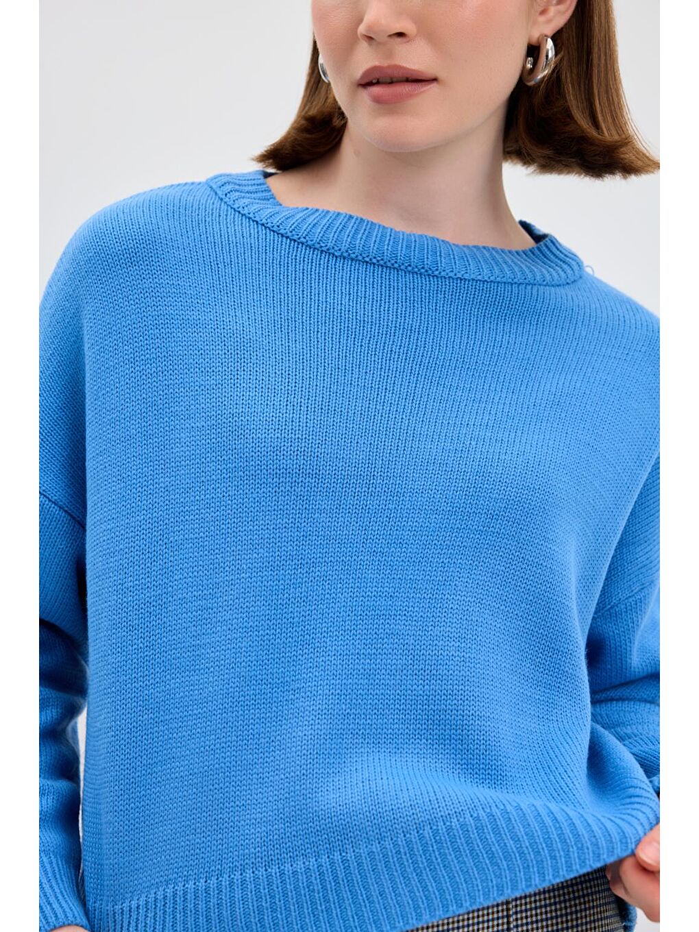 Basic Triko Kazak Mavi-5