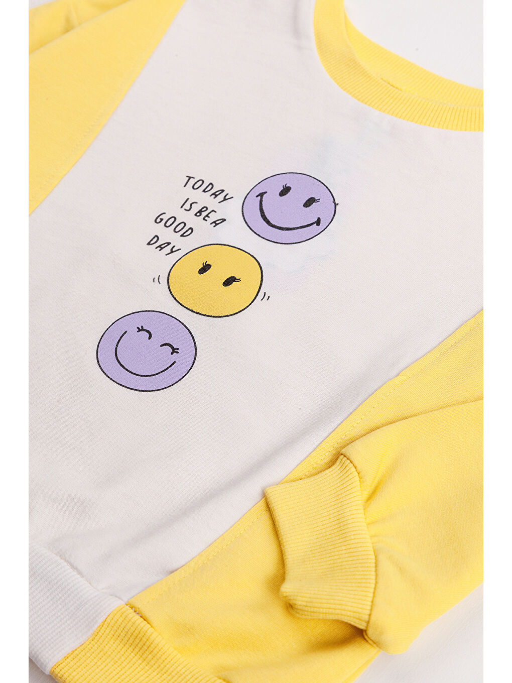 Sarı Kız Çocuk 2'li Paket Basic Sweatshirt-3