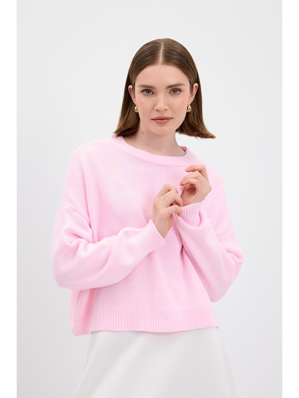 Basic Triko Kazak Pembe