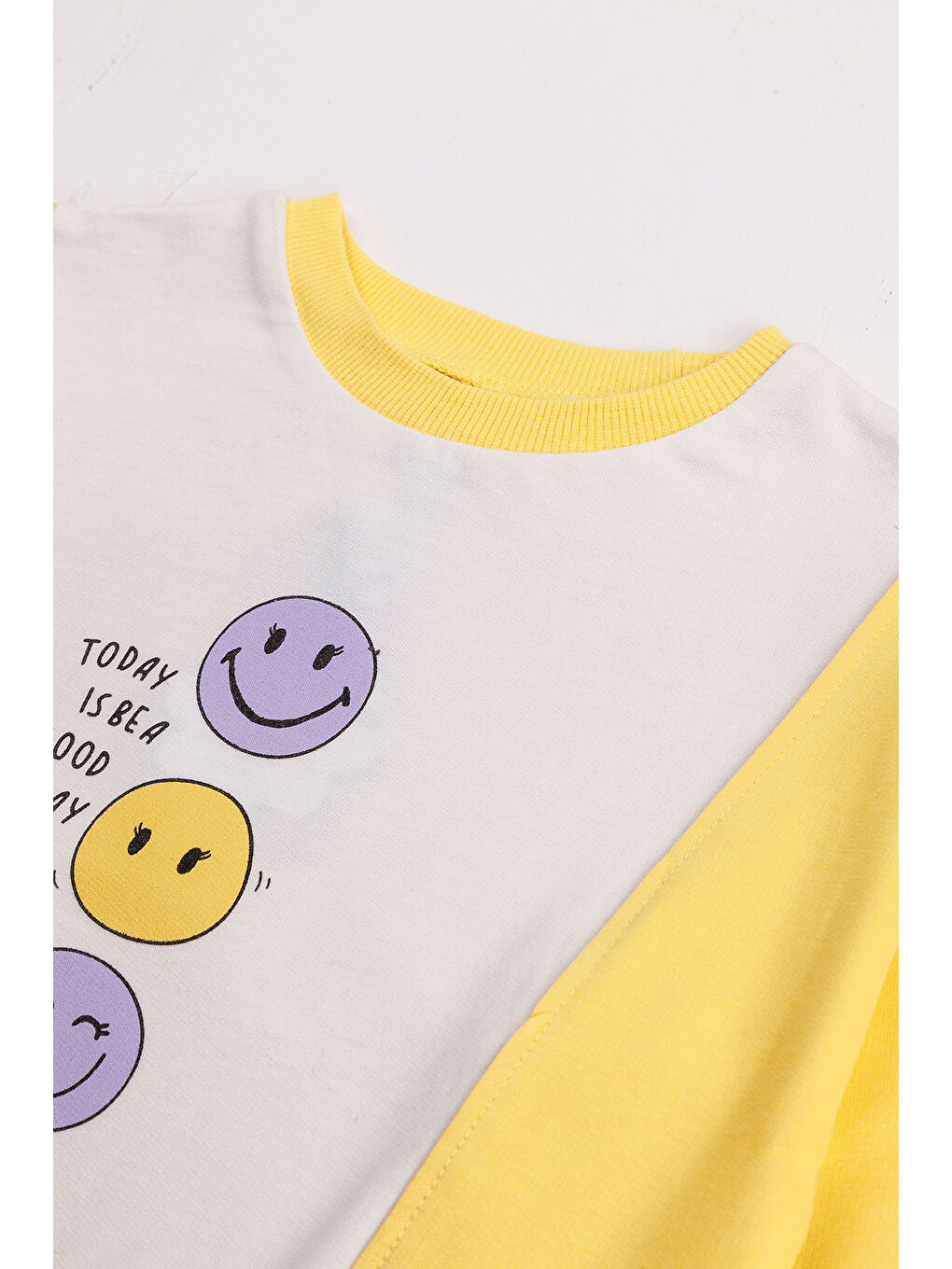 Sarı Kız Çocuk 2'li Paket Basic Sweatshirt-4