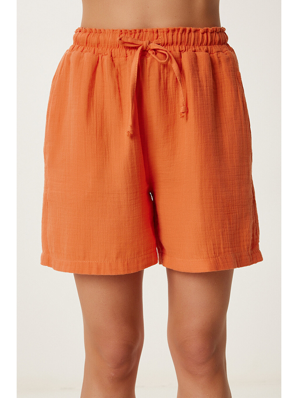 Turuncu Cepli Müslin Şort ORANJ LMX0011-2