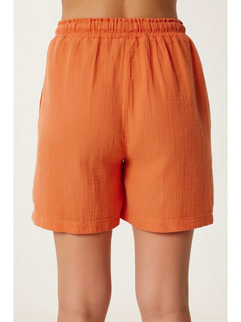 Turuncu Cepli Müslin Şort ORANJ LMX0011-4