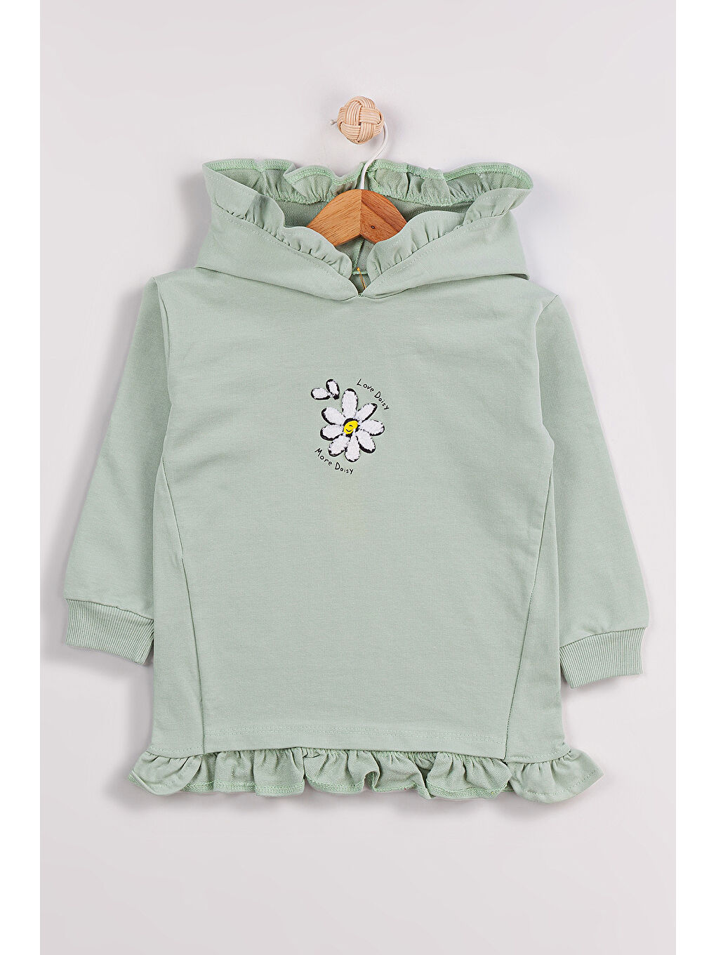 Pembe Kız Çocuk 2'li Paket Basic Sweatshirt-1