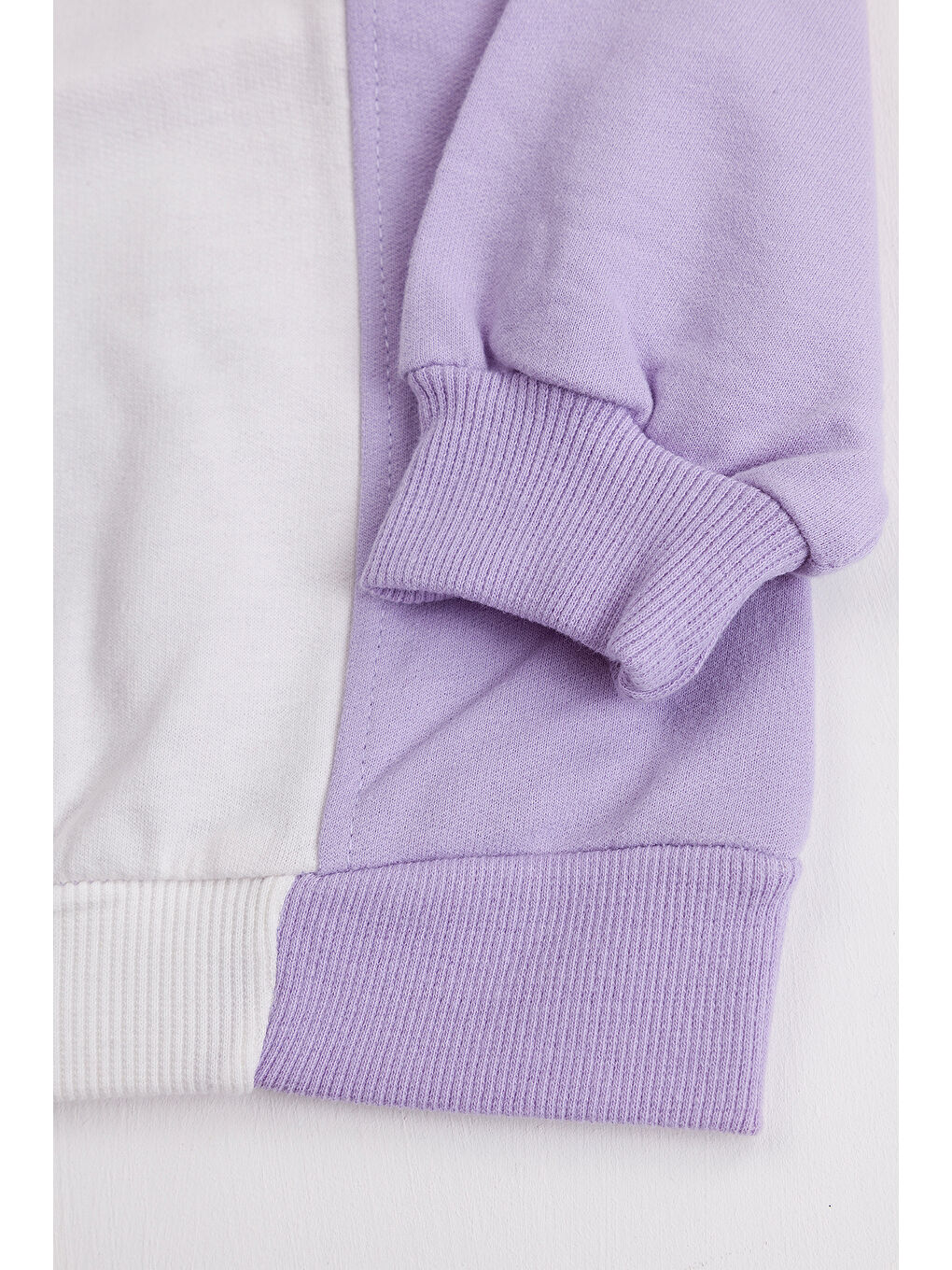 Lila Kız Çocuk 2'li Paket Basic Sweatshirt-6