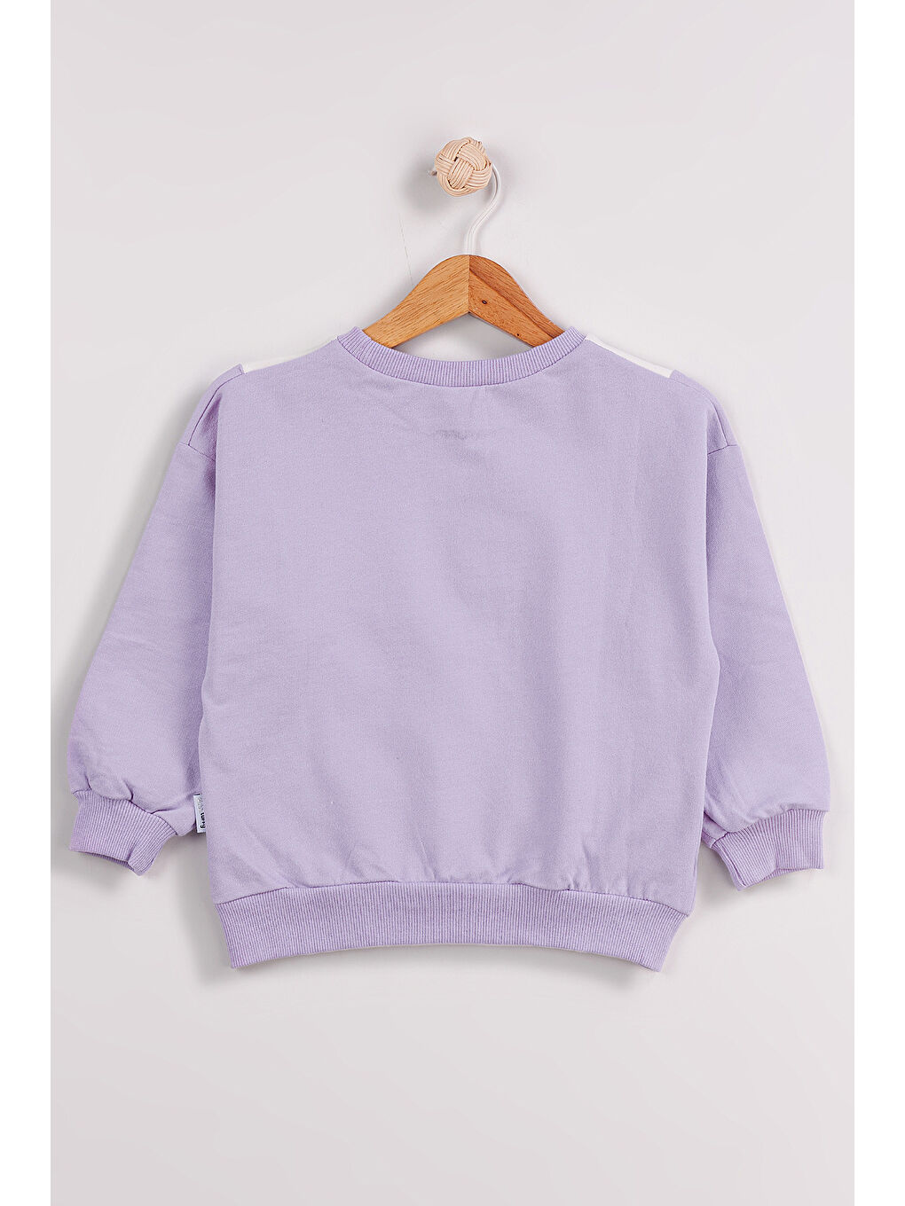 Lila Kız Çocuk 2'li Paket Basic Sweatshirt-7