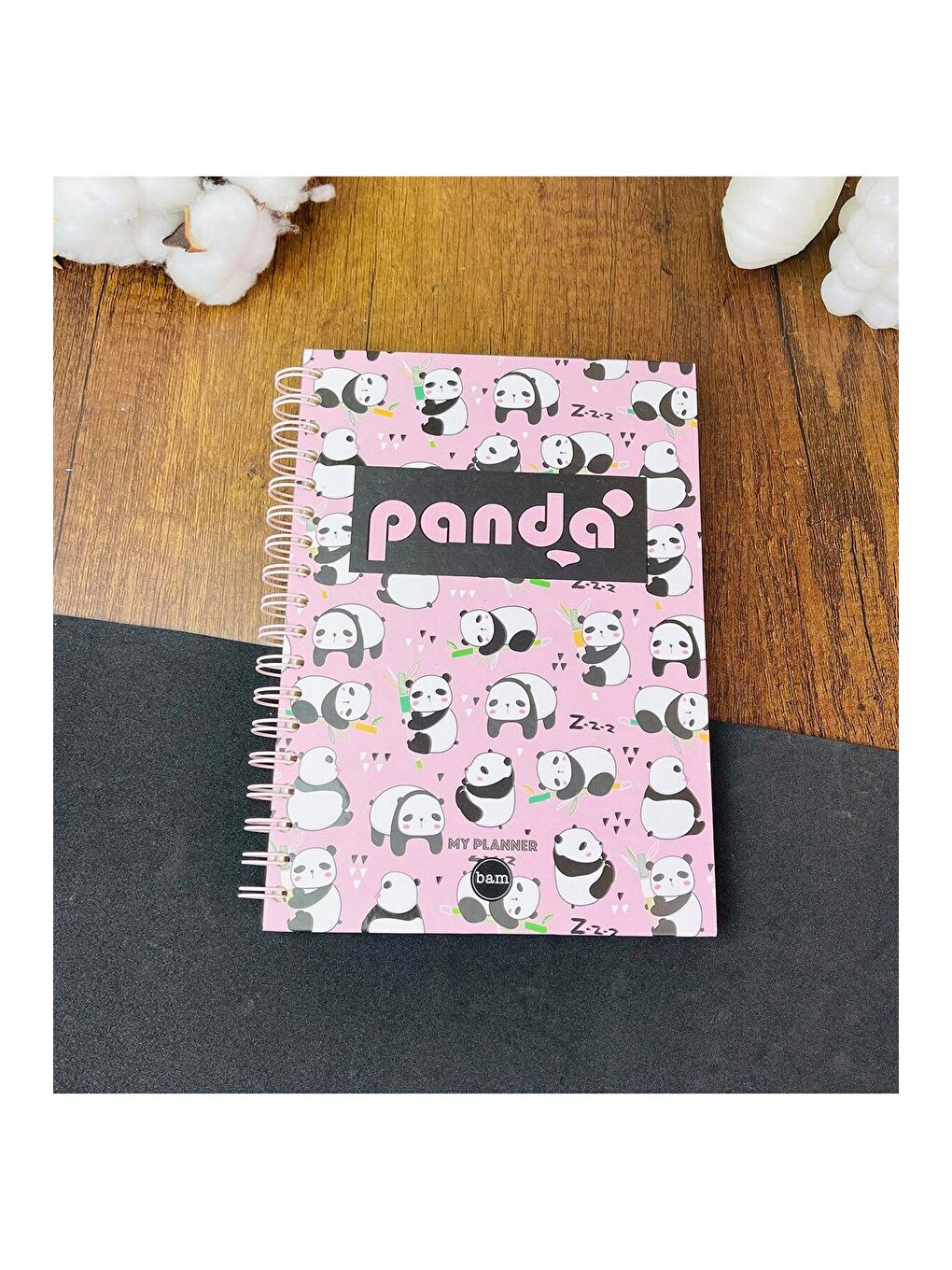 BAM HEDİYELİK EŞYA Panda Tasarımlı Spiralli Defter