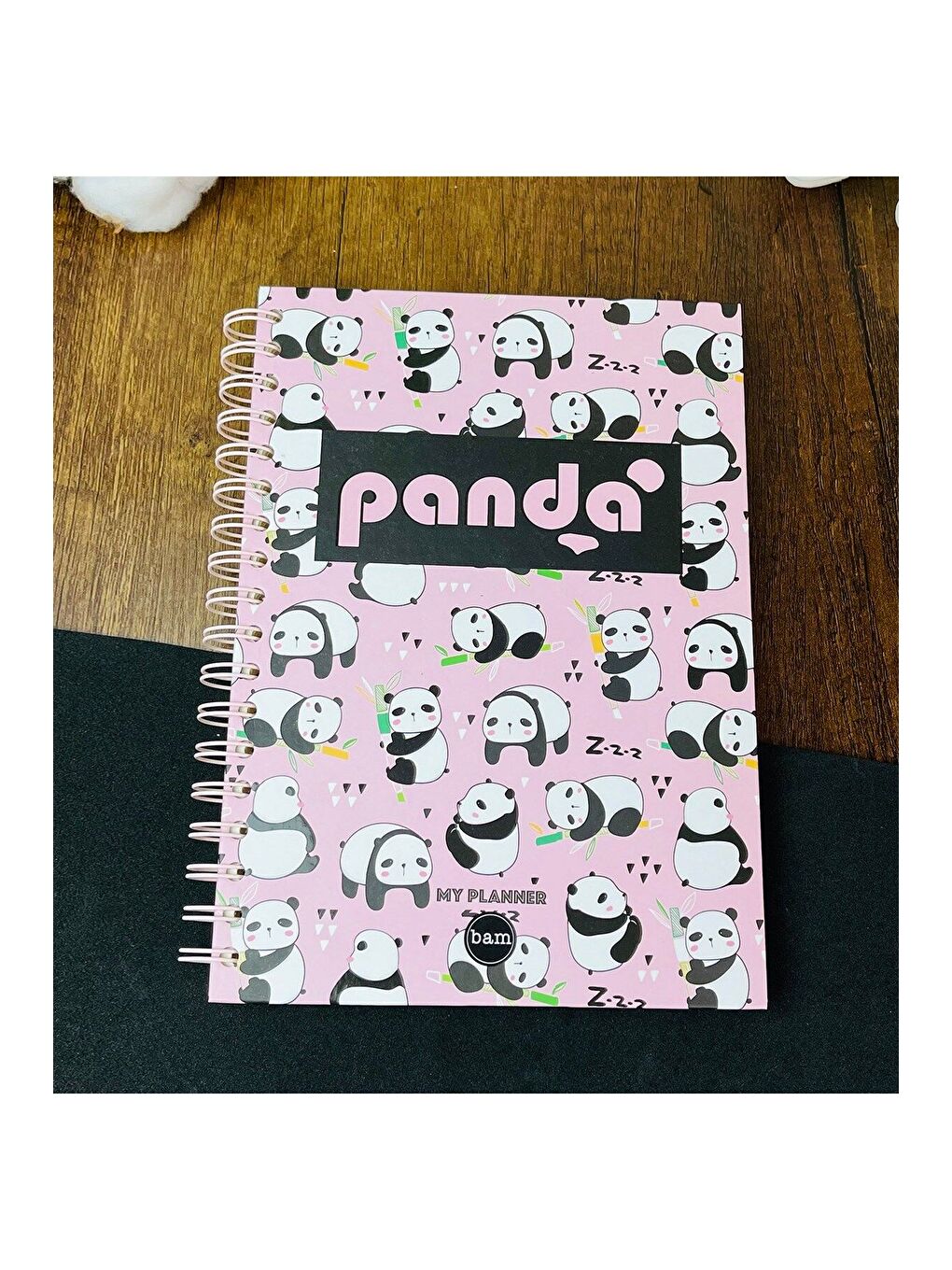 BAM HEDİYELİK EŞYA Panda Tasarımlı Spiralli Defter - 1