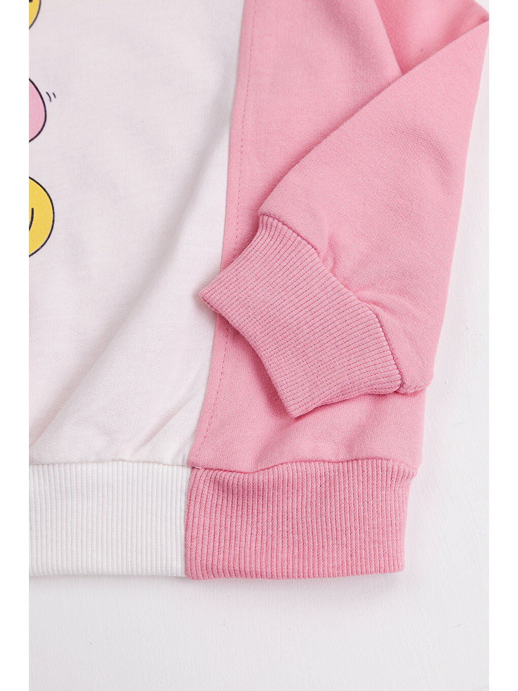 Pembe Kız Çocuk 2'li Paket Basic Sweatshirt-4