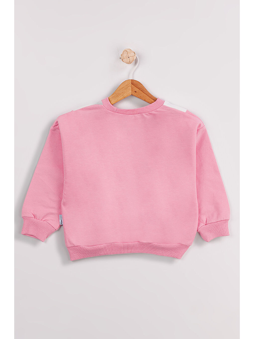 Pembe Kız Çocuk 2'li Paket Basic Sweatshirt-5