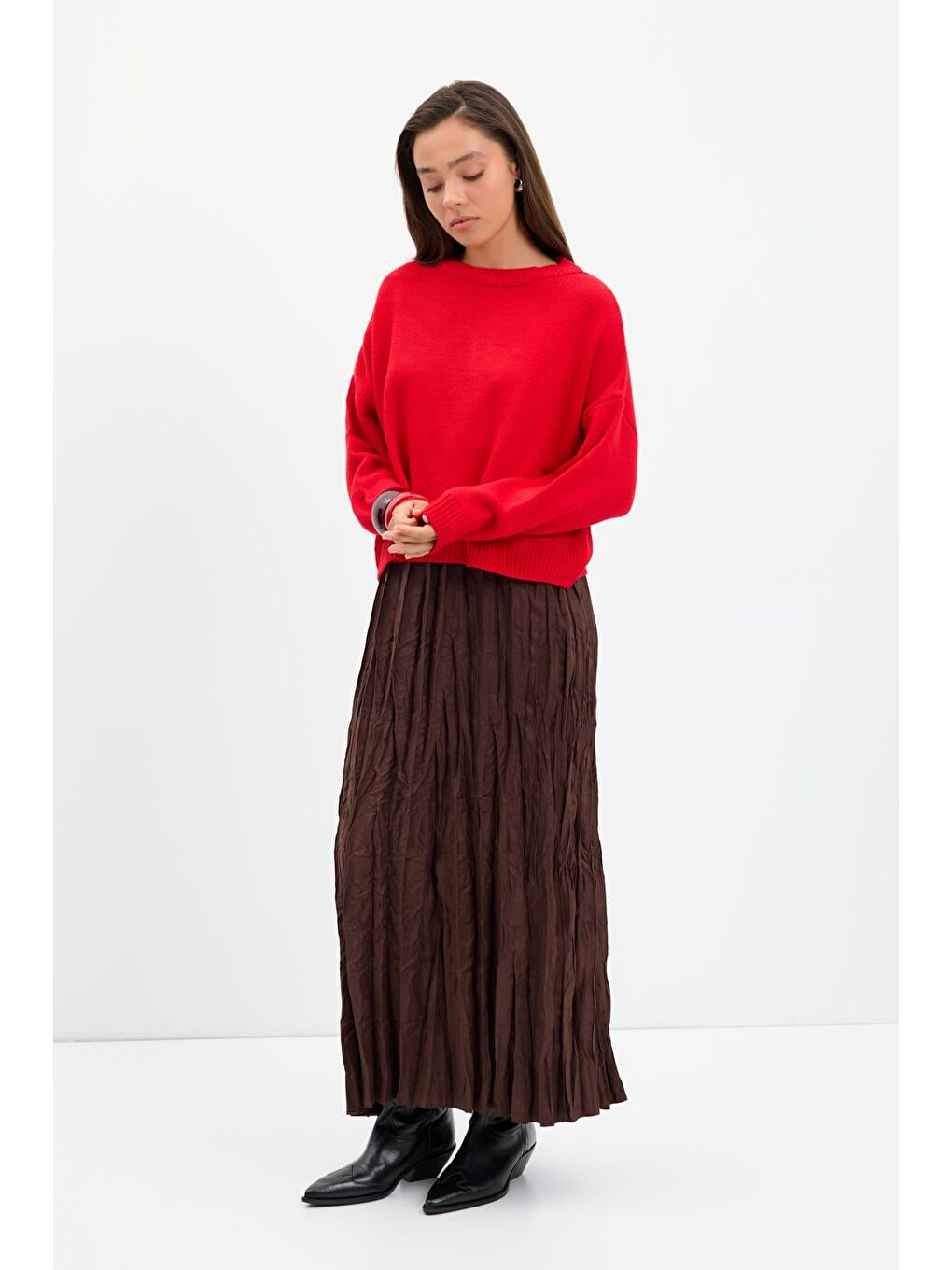 Basic Triko Kazak Kırmızı-1