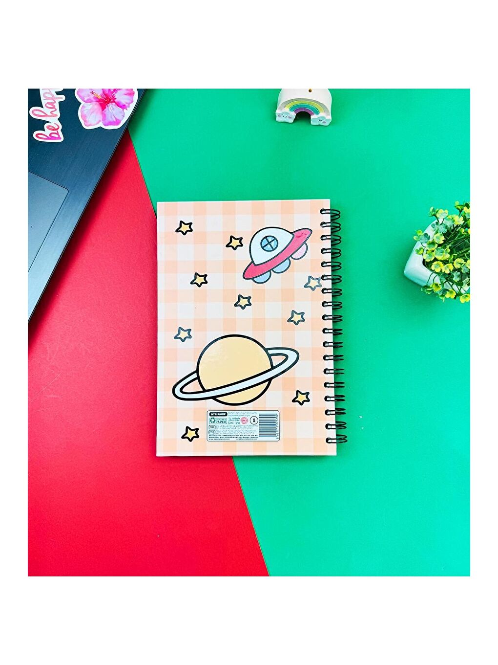 BAM HEDİYELİK EŞYA Space Bear Tasarımlı Spiralli Defter - 2