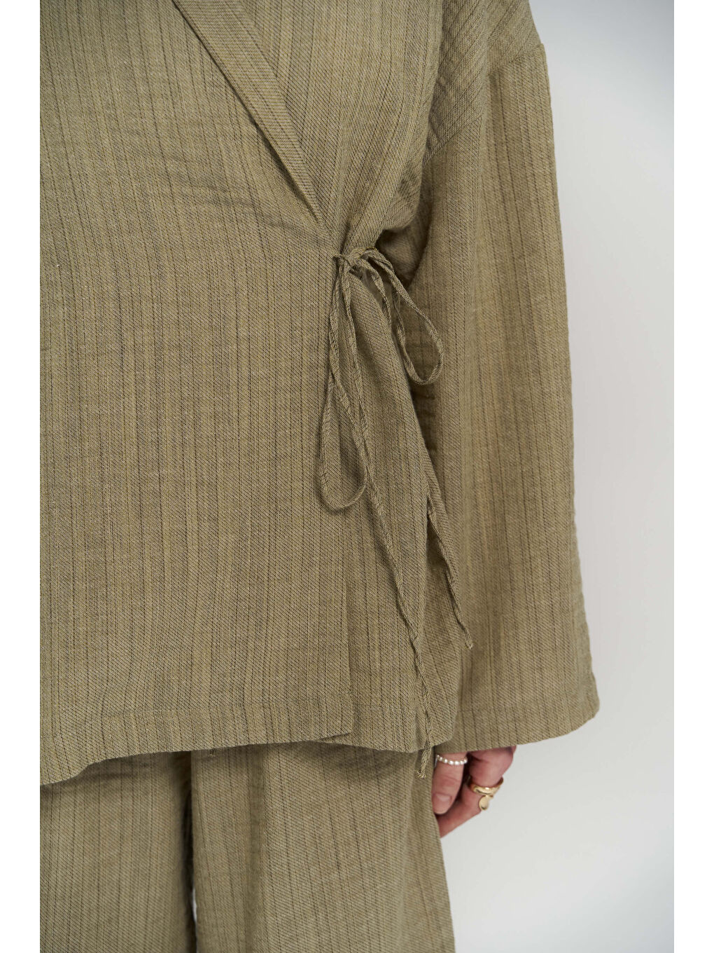 Anya Haki Kimono Pantolon Takım-6