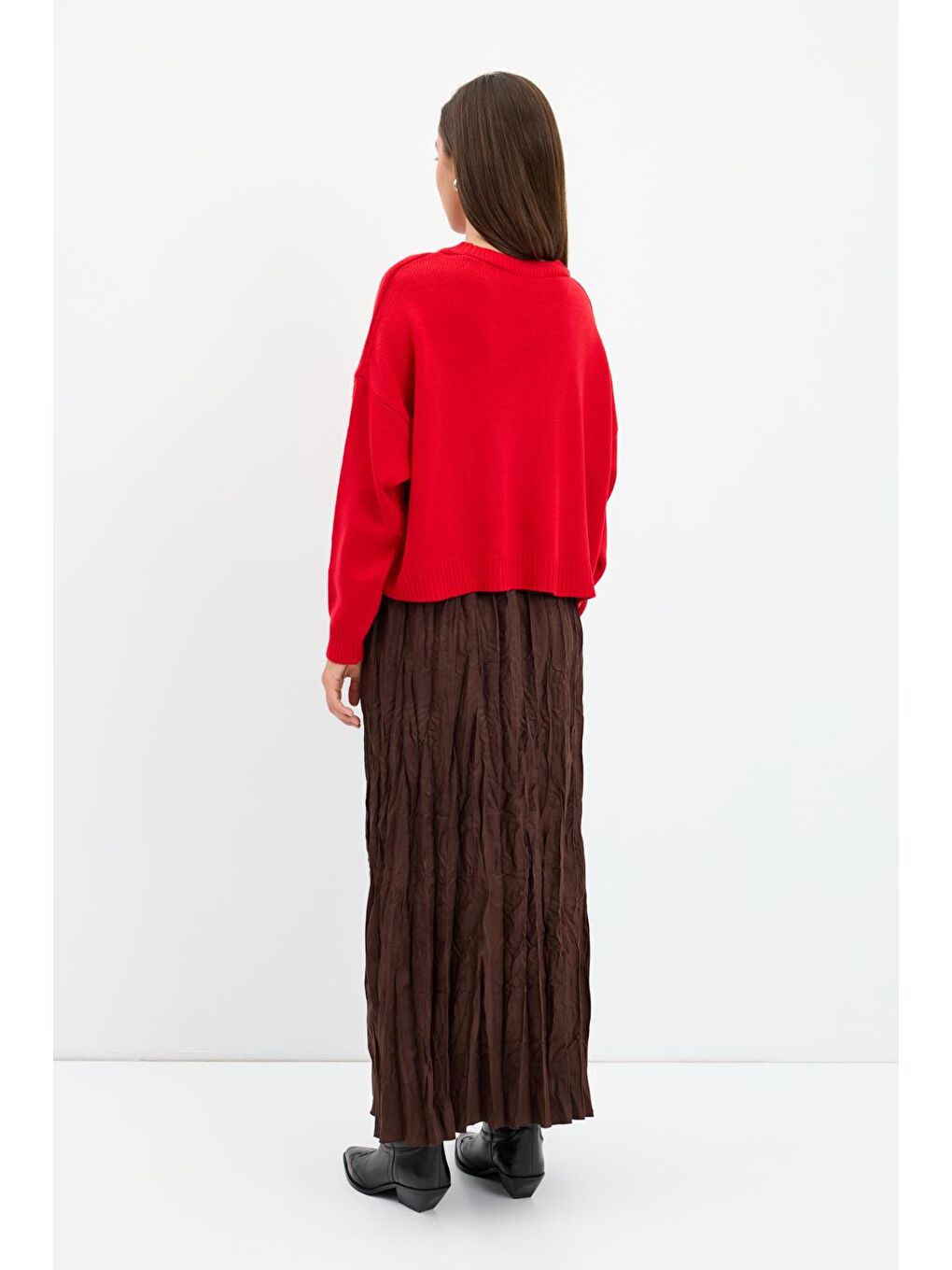 Basic Triko Kazak Kırmızı-3