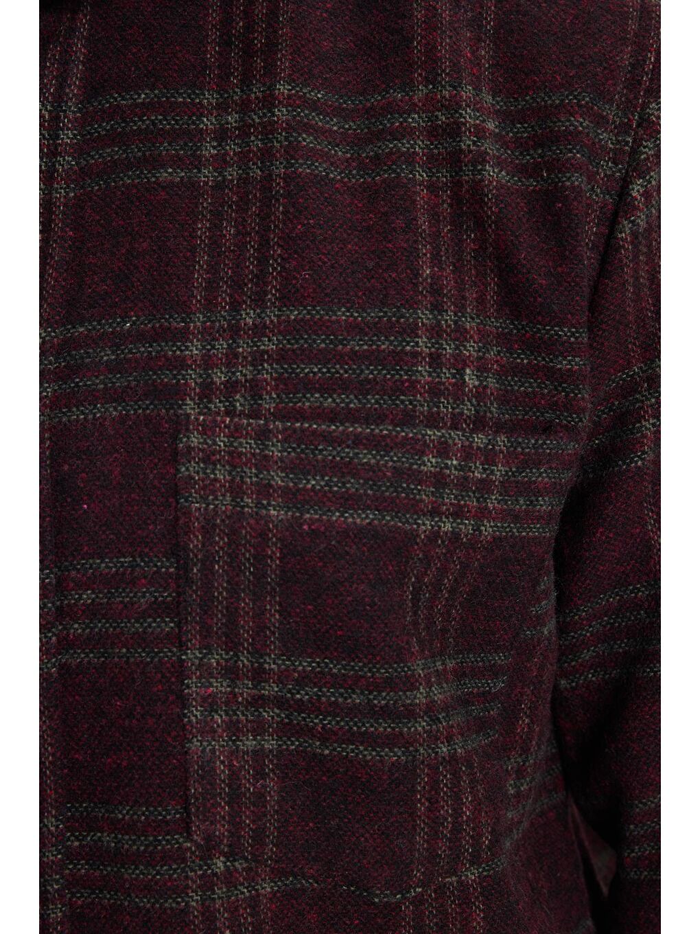 Karışık Erkek Regular Fit Klasik Kesim Büyük Kareli Tep Cepli Oduncu Gömlek-5