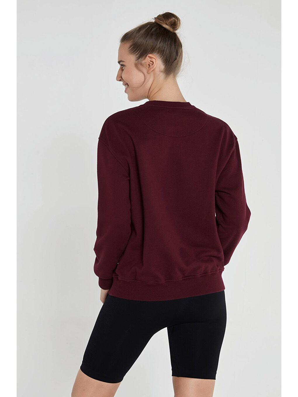 JERF Bordo Lydney Kadın Sıfır Yaka Sweatshirt Bordo - 1