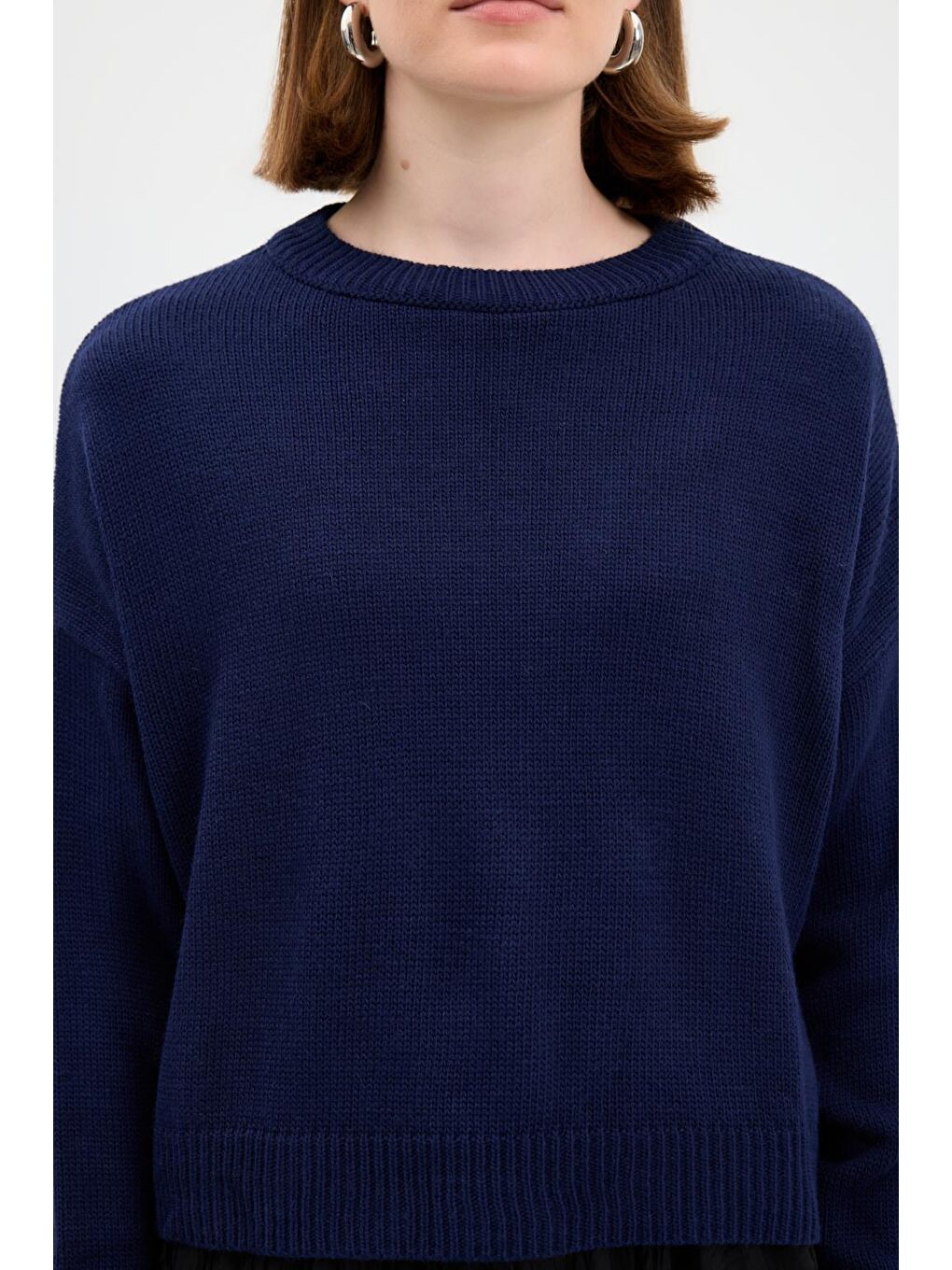 Basic Triko Kazak Lacivert-4