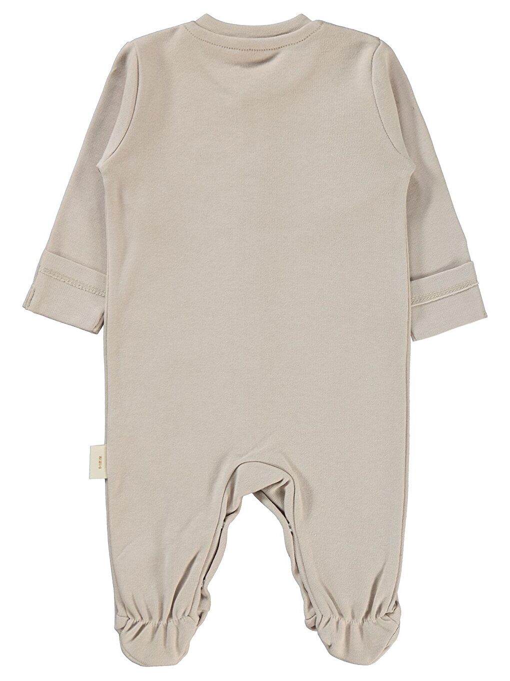 Baby Bebek Organik Patikli Tulum 0-3 Ay Açık Bej-1