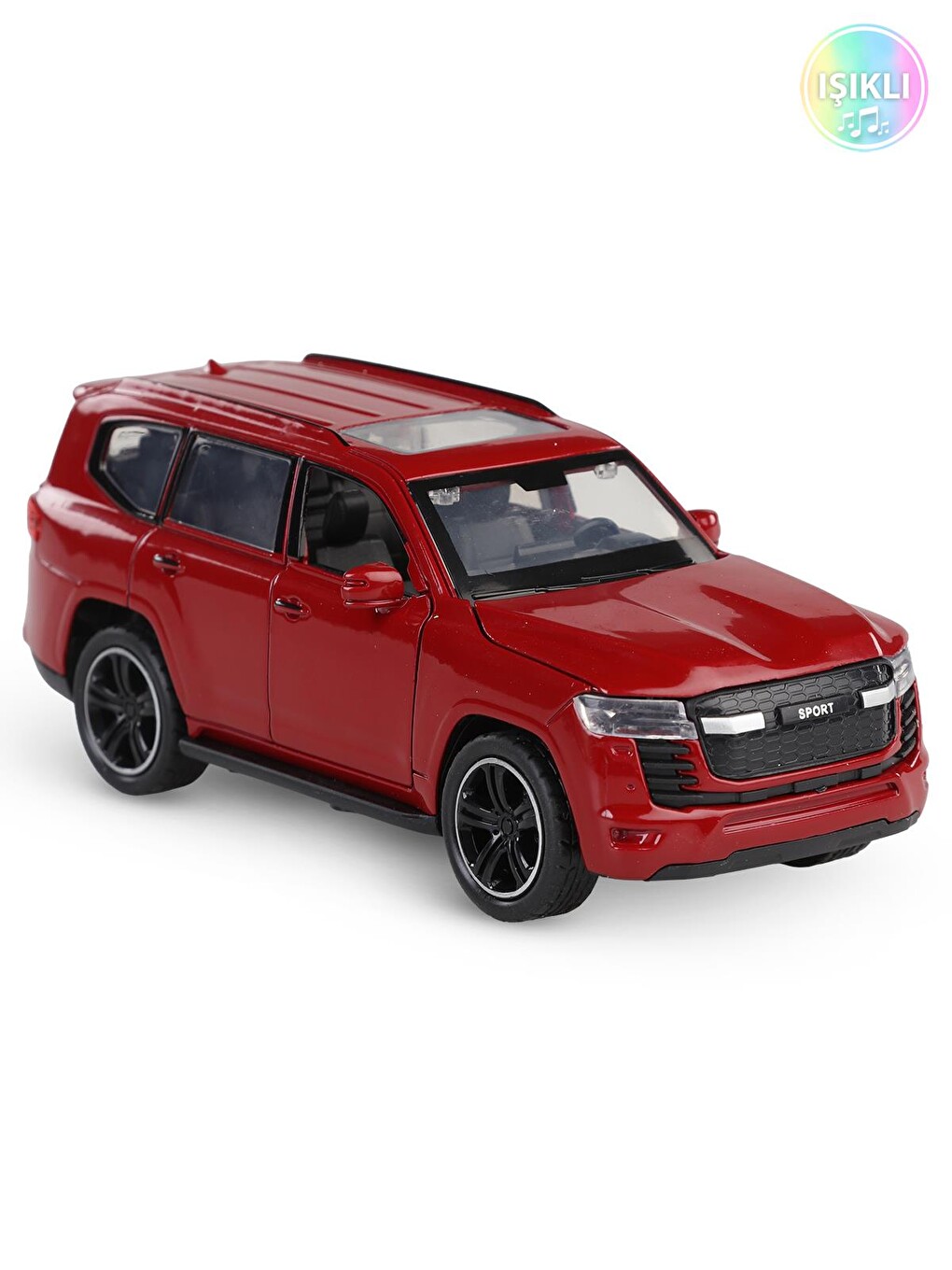 Kut.çek Bırak 1:32 Işıklı Ve Sesli Metal Jeep - Bordo-3