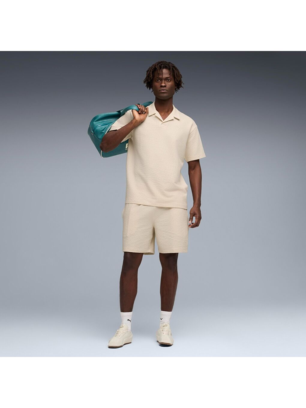 Essential Elevated Material Erkek Pembe Polo Yaka Tişört-2