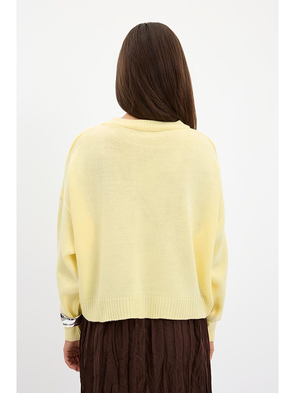 Basic Triko Kazak Sarı-7