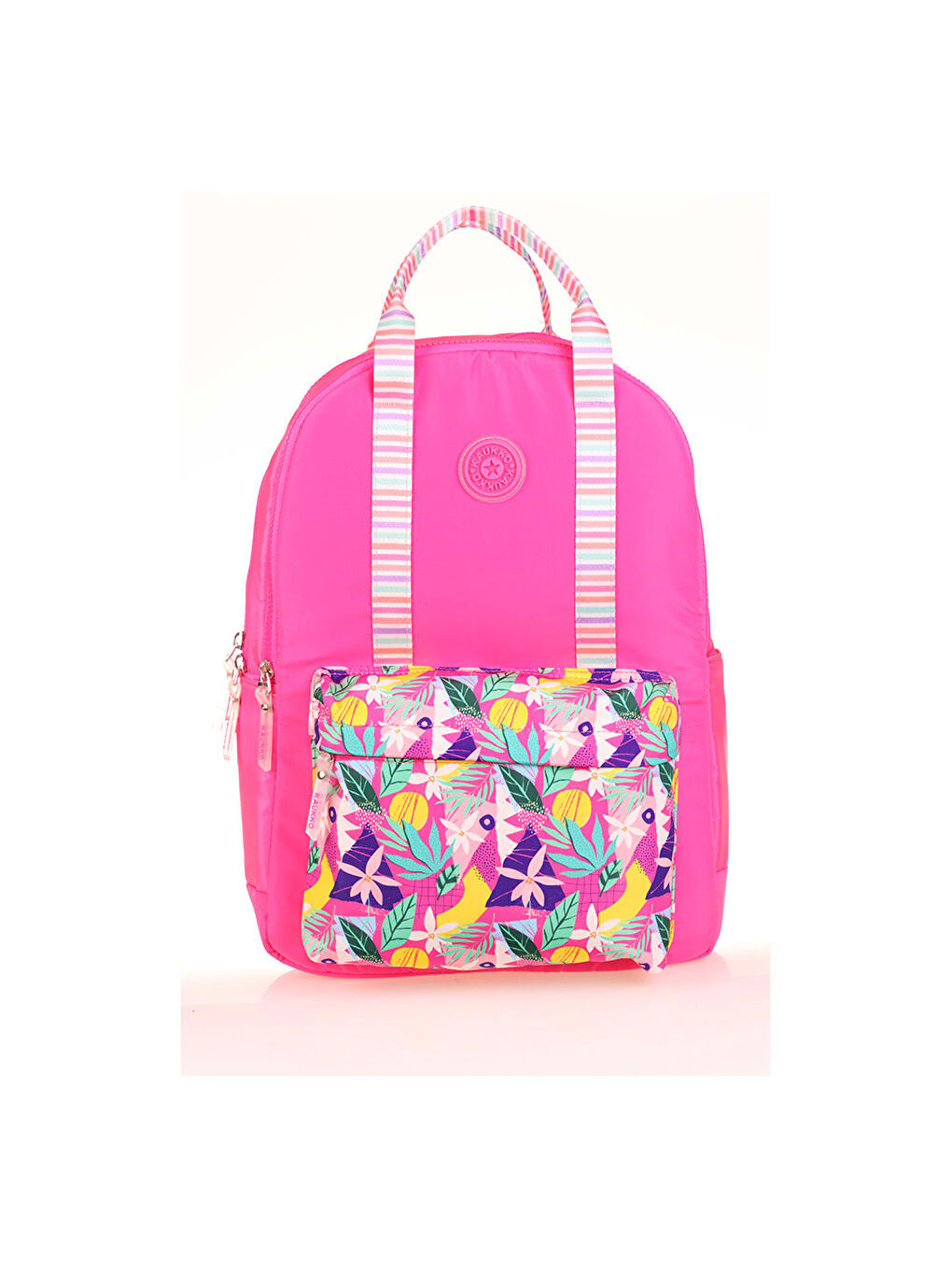 Double Stripe Sırt Çantası Pink K1762