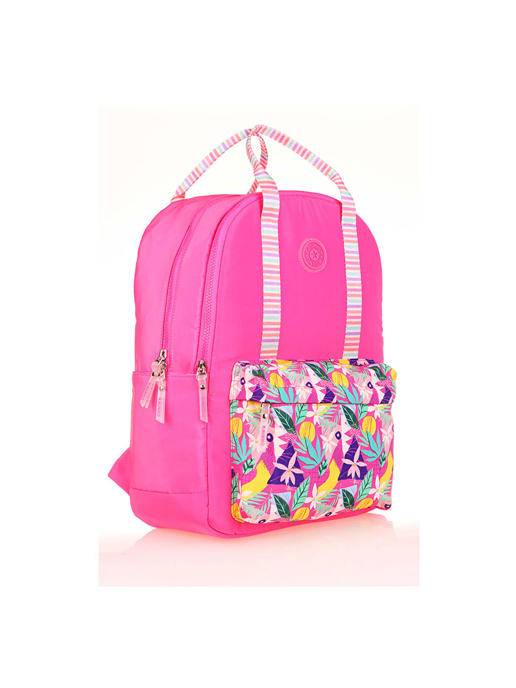 Double Stripe Sırt Çantası Pink K1762-1