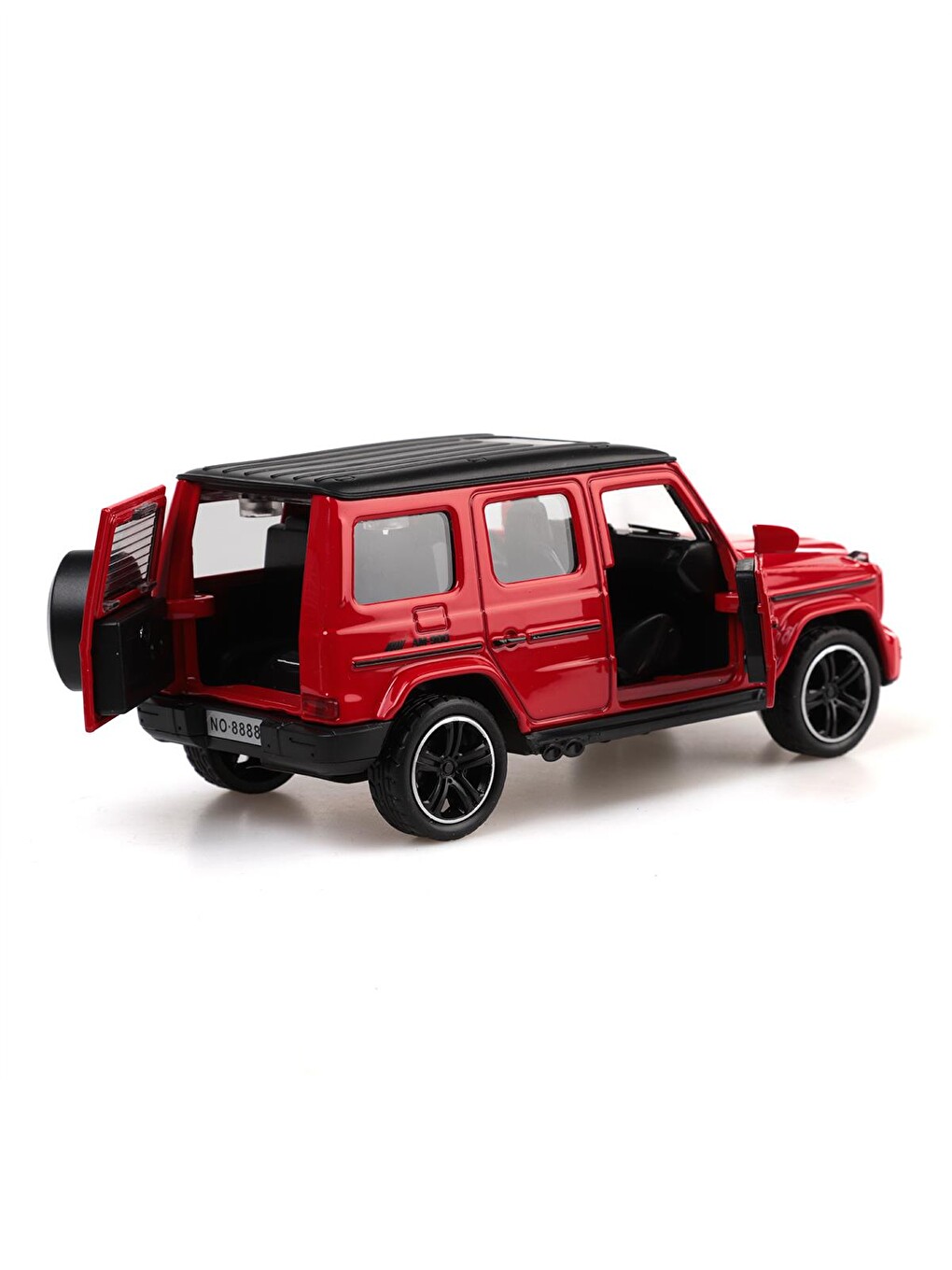 Kut.çek Bırak 1:32 Işıklı Ve Sesli Metal Jeep - Kırmızı-6