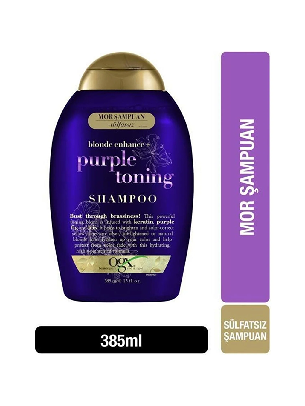 OGX Şeffaf Purple Toning Sülfatsız Mor Şampuan 385ml