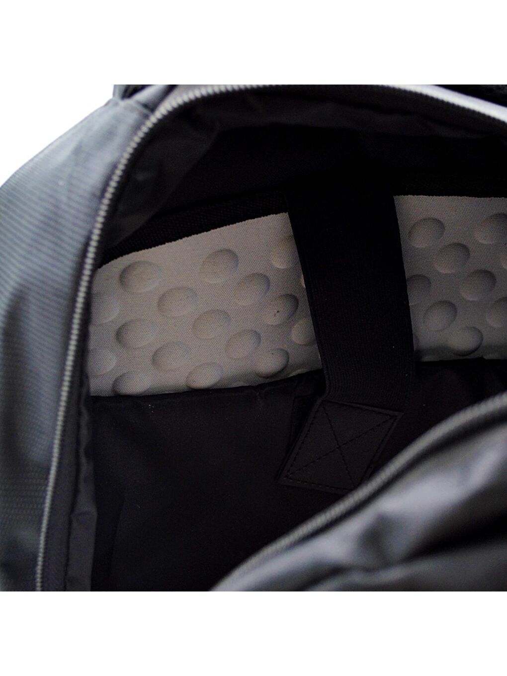 4 Bölmeli Laptop Bölmeli Okul Sırt Çantası Gri Çizgili-4