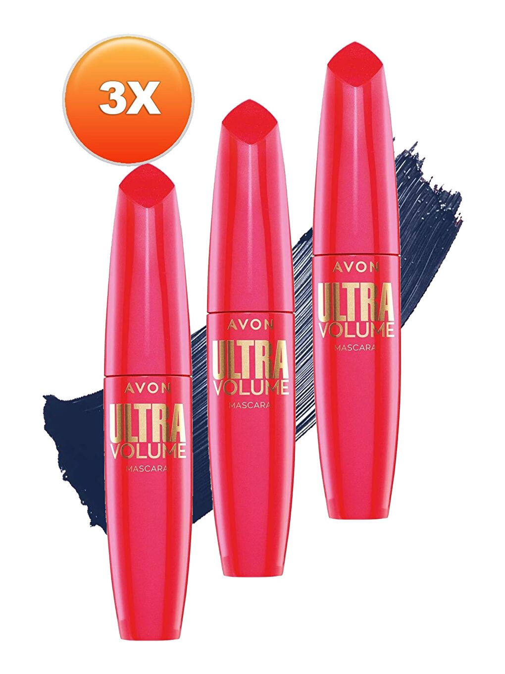 AVON Renksiz True Colour Ultra Volume Lash Magnify Mascara Navy 3'lü Set - 1