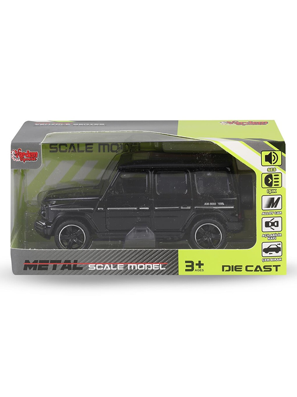 Kut.çek Bırak 1:32 Işıklı Ve Sesli Metal Jeep - Siyah-1