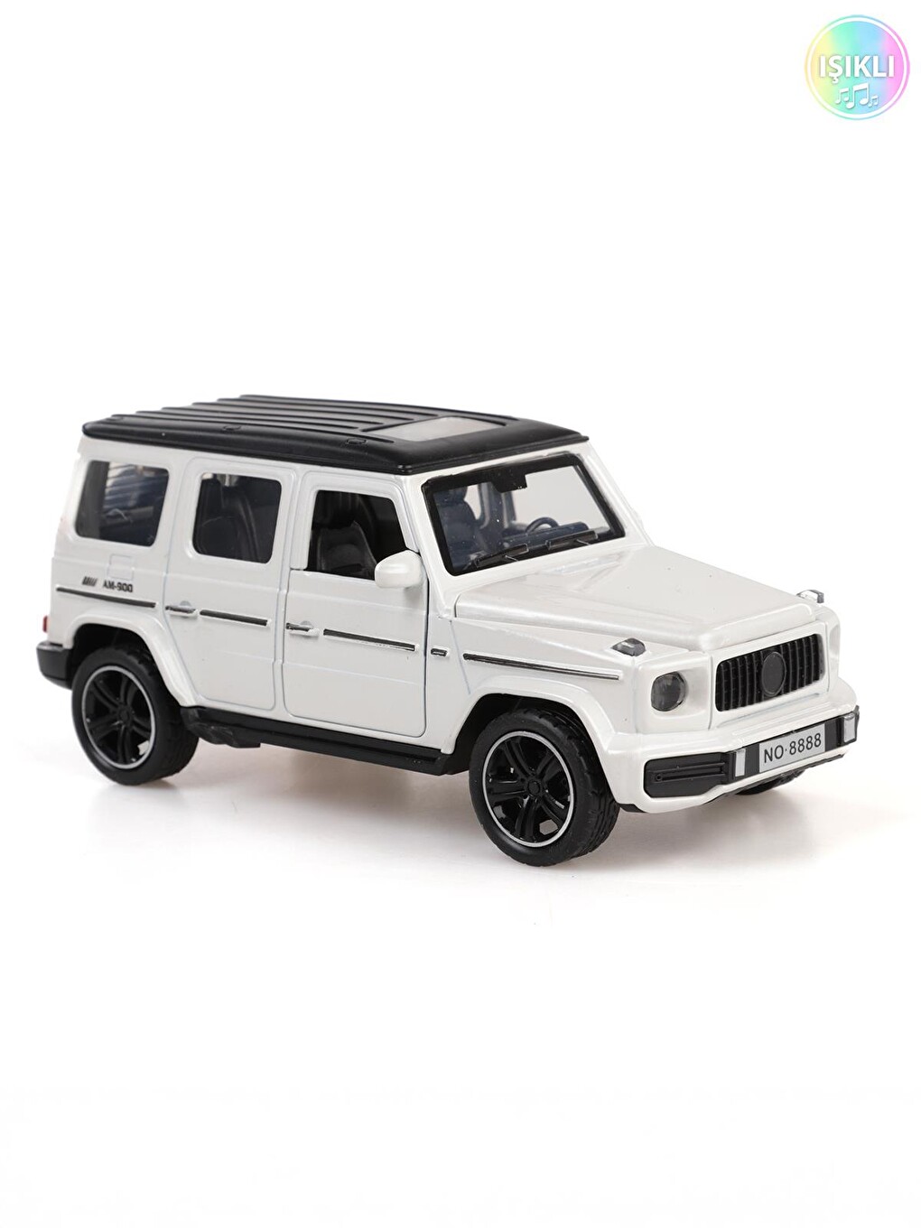 Kut.çek Bırak 1:32 Işıklı Ve Sesli Metal Jeep - Beyaz-1